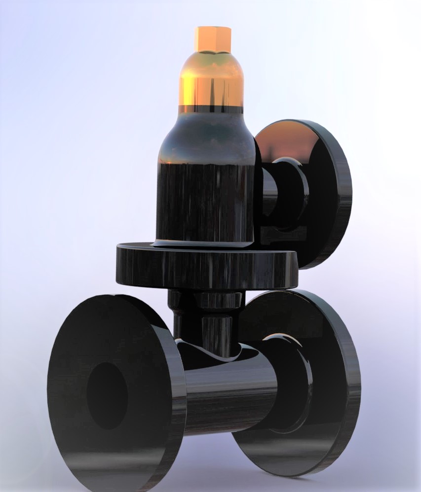 带弹簧的安全阀3D数模图纸 Solidworks设计 附工程图